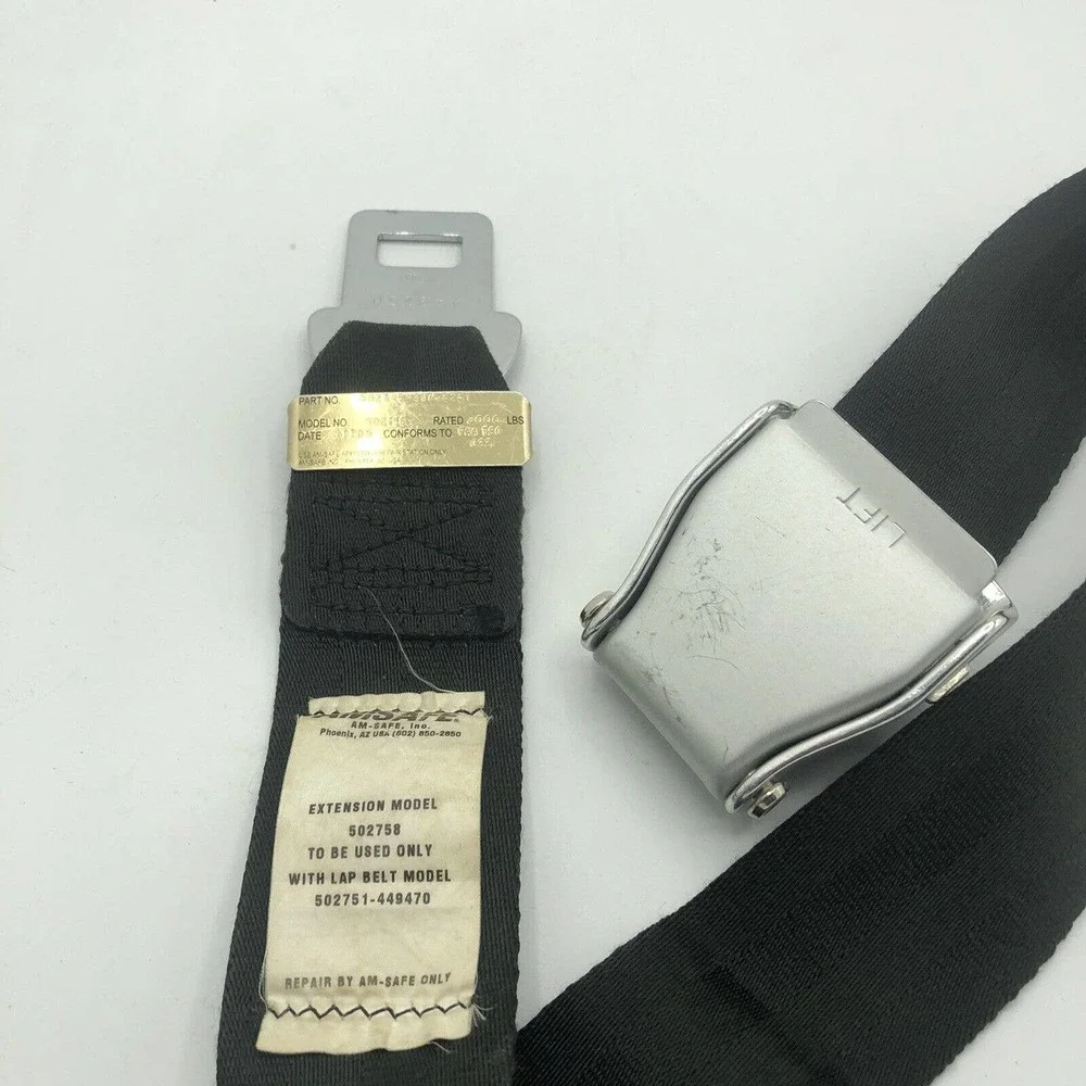 Amsafe Airline Airplane Aircraft Seat Lap Belt Extension Extender